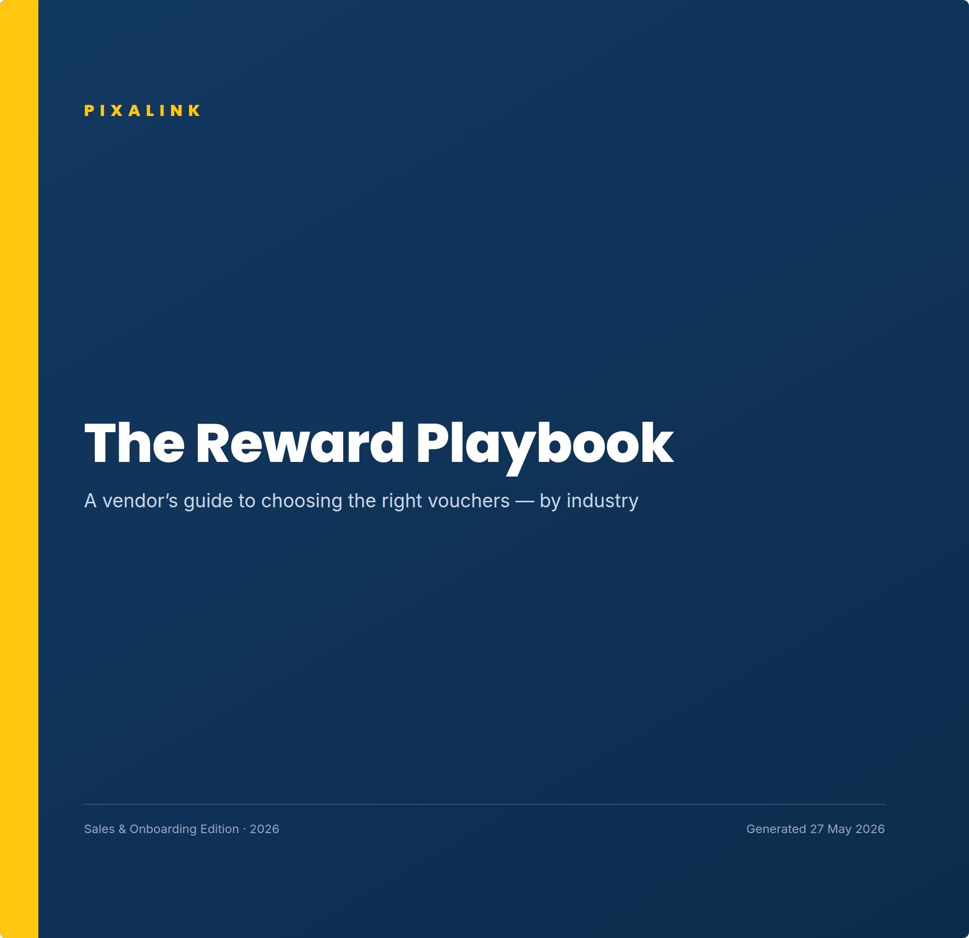 The Reward Playbook — a vendor's guide to choosing the right loyalty vouchers by industry
