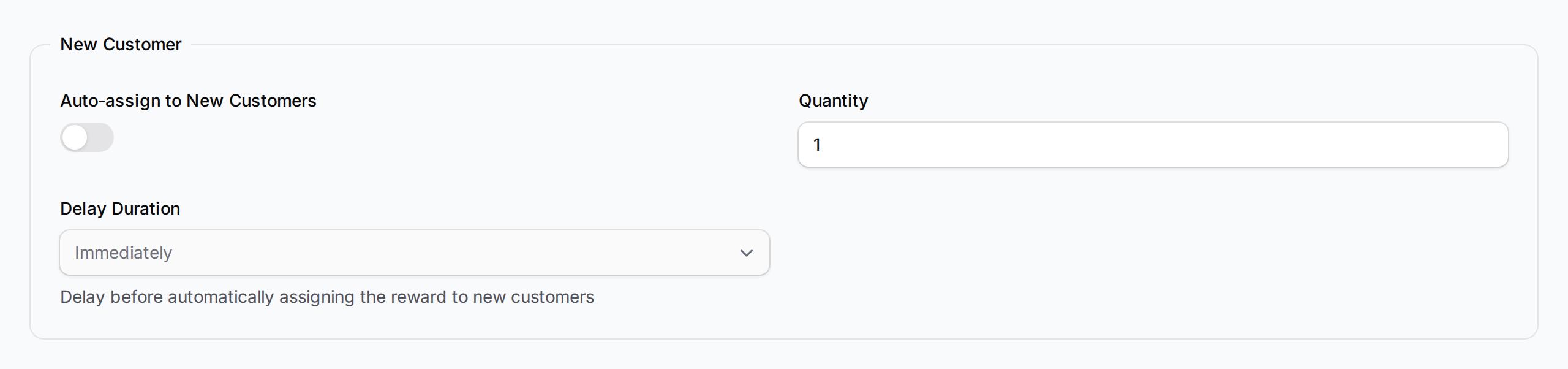 Step 3: The Automations tab showing the New Customer section with the Auto-assign to New Customers toggle off