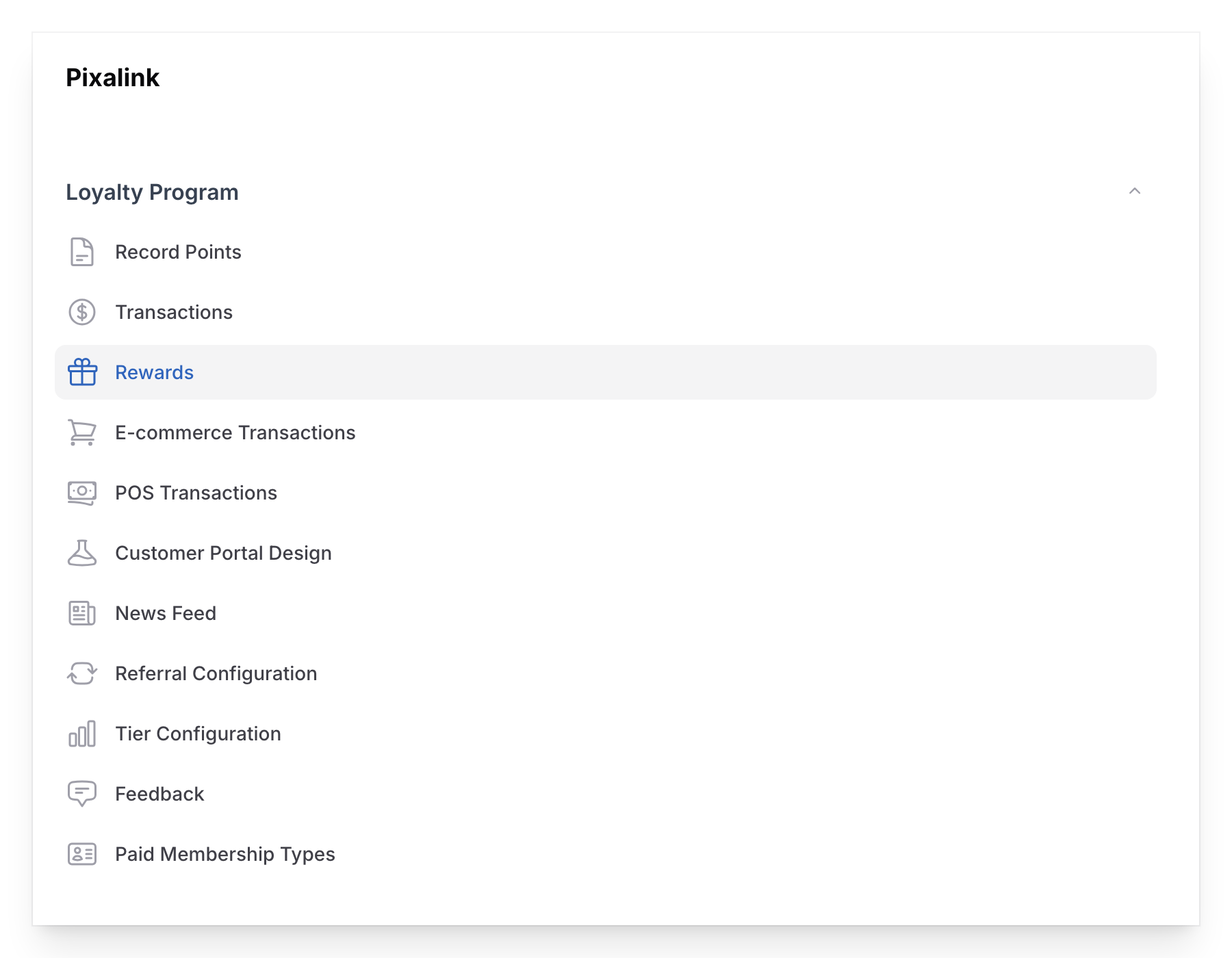 Navigate to Rewards under Loyalty Program in the Admin Panel sidebar