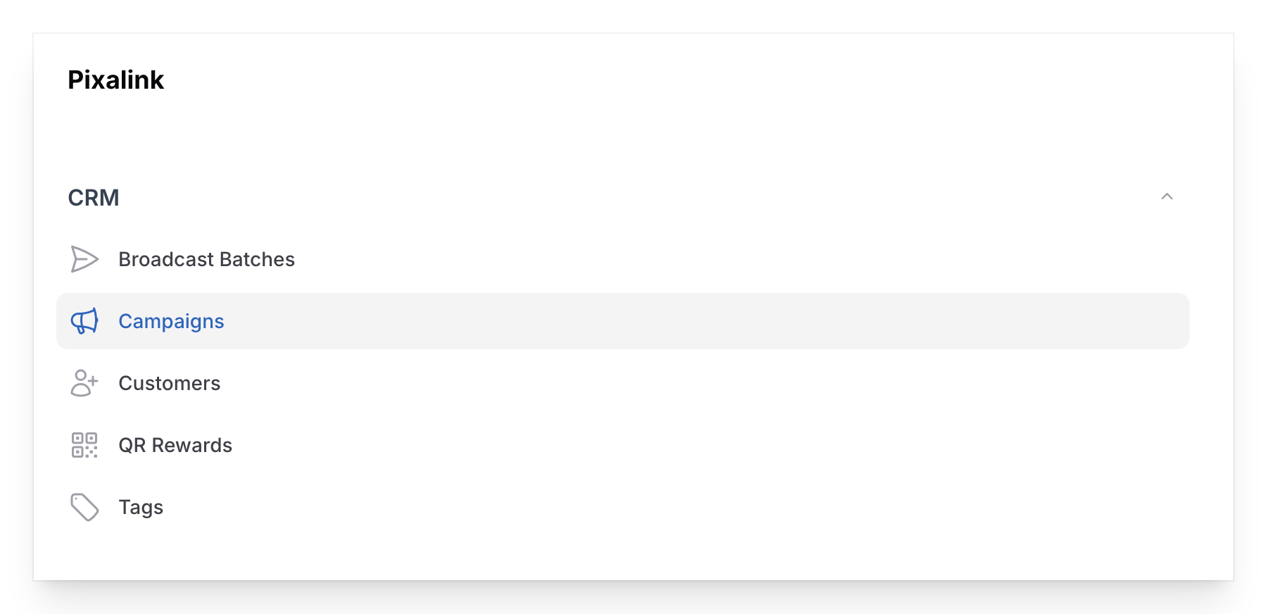 Navigate to Campaigns under CRM in the Admin Panel sidebar