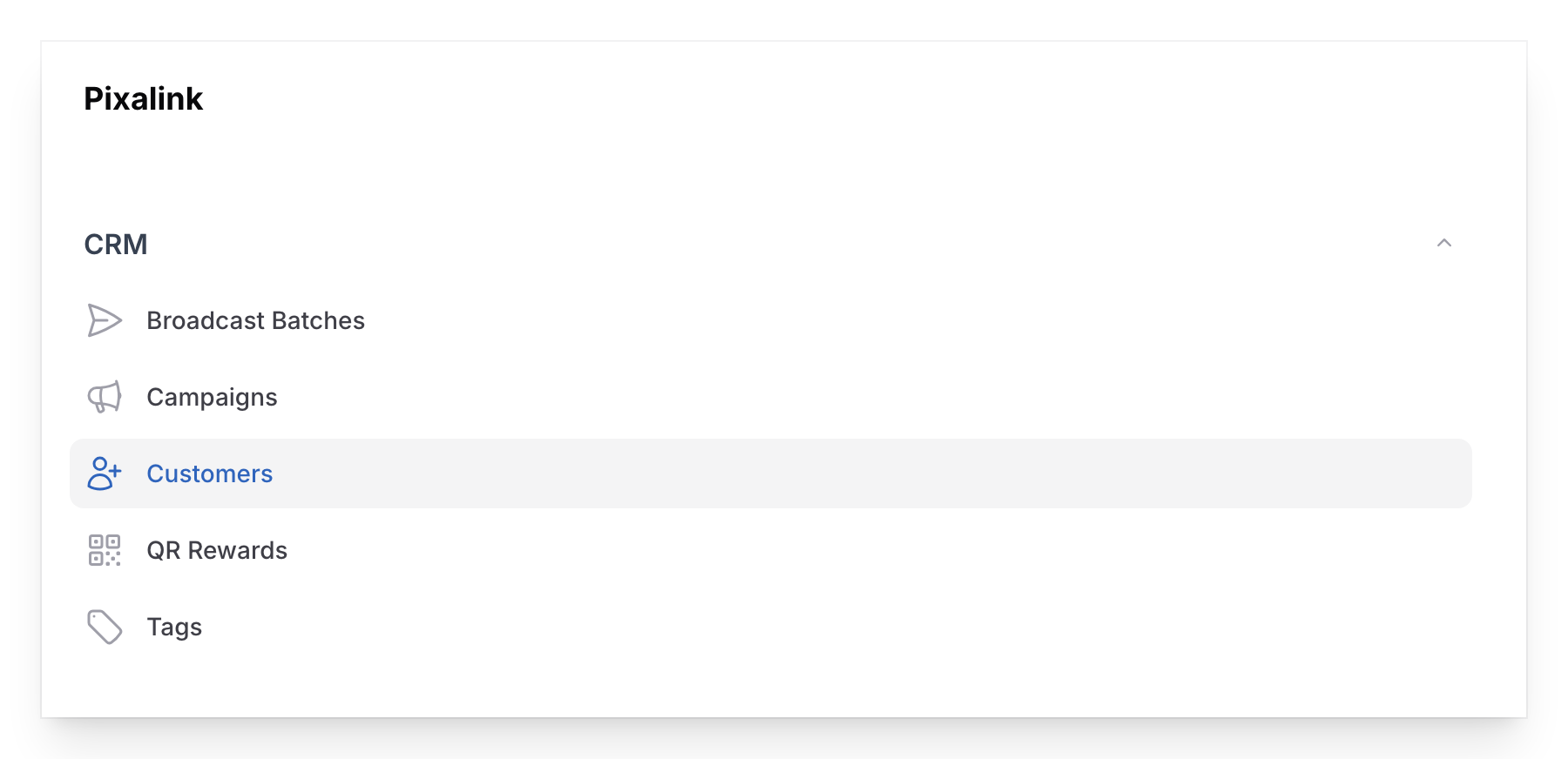Navigate to Customers under CRM in the Admin Panel sidebar