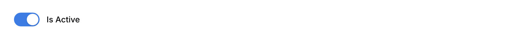 Is Active toggle switched on showing Active status