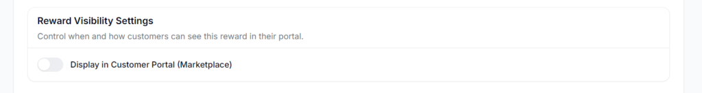 Disabling Display in Customer Portal Marketplace