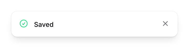 Step 5: Saved notification confirming the password was changed successfully